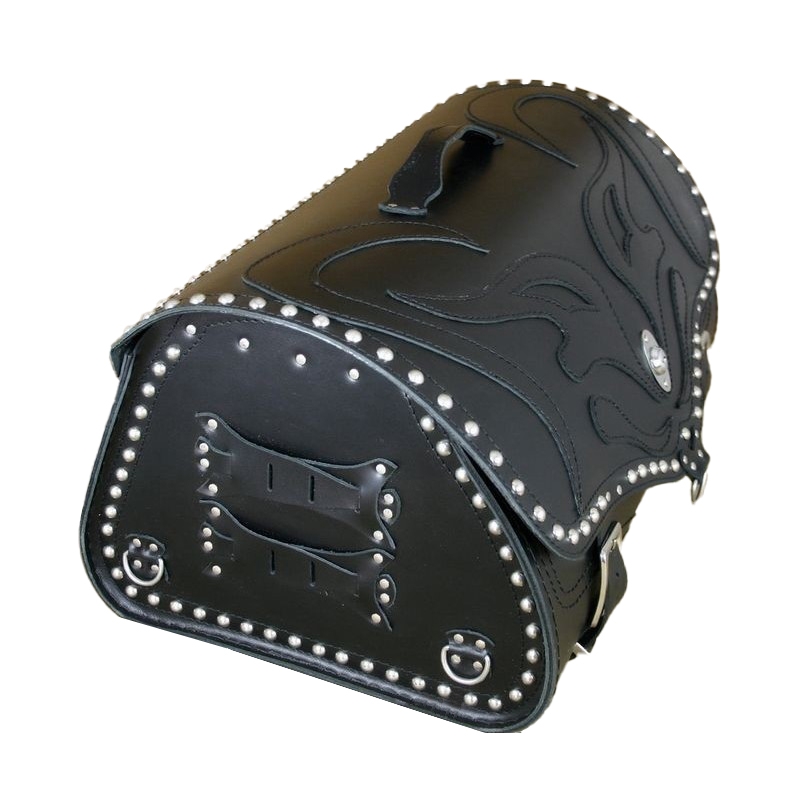 RSA K22 Black Demon motoros bőr táska szegecsekkel fekete 42 l