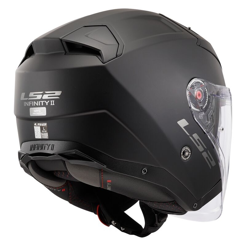 LS2 OF603 Infinity II Solid nyitott bukósisak fekete matt