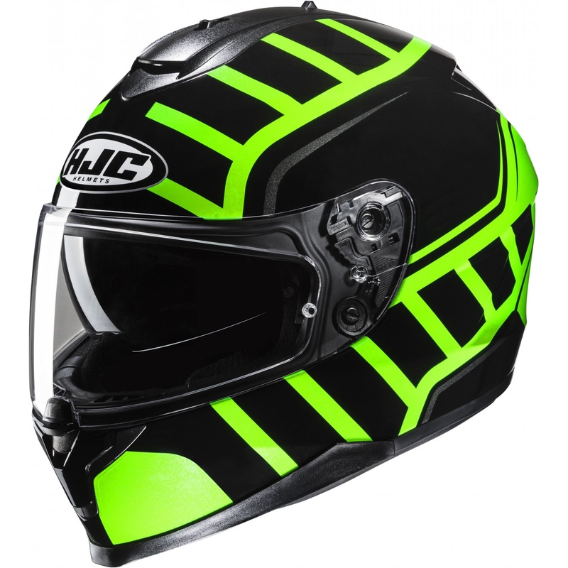 HJC C70N MC4H Integrált bukósisak fekete-fluo zöld