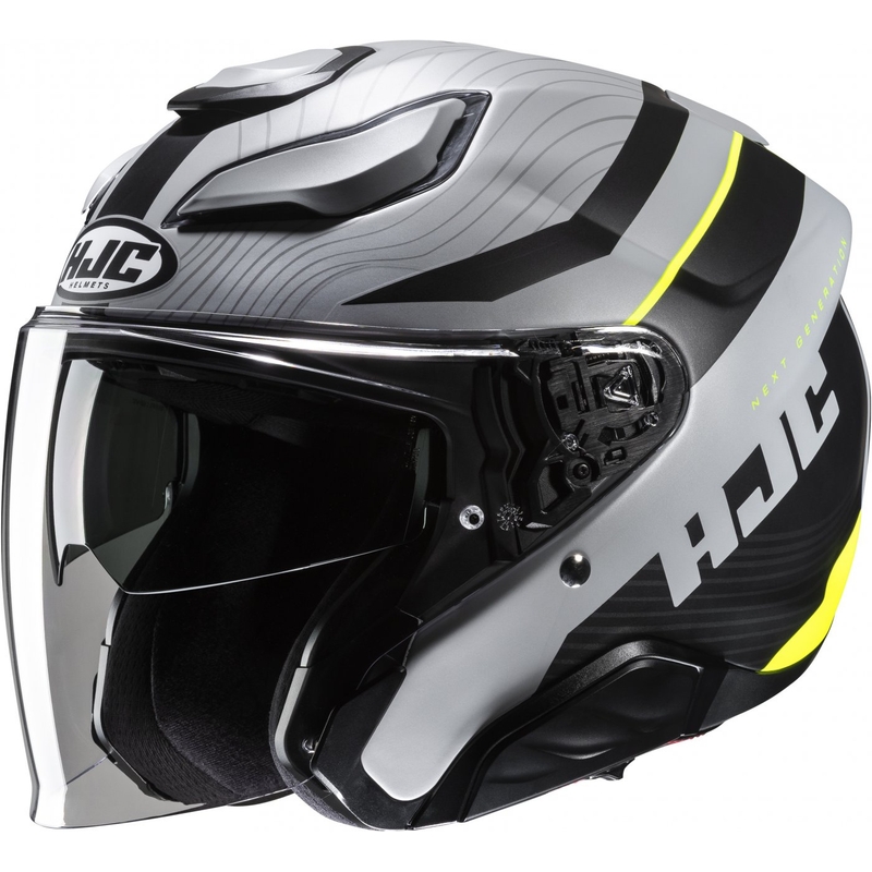 HJC F31 Naby MC3HSF nyitott bukósisak szürke-fekete-fluo sárga