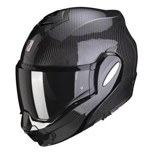 Scorpion EXO-TECH EVO Carbon hátrahajtható állú bukósisak fényes fekete - II. minőség