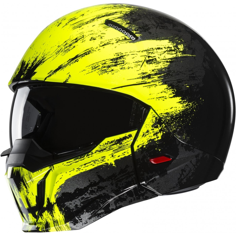 HJC i20 Furia MC3H nyitott bukósisak maszkkal fekete-fluo sárga
