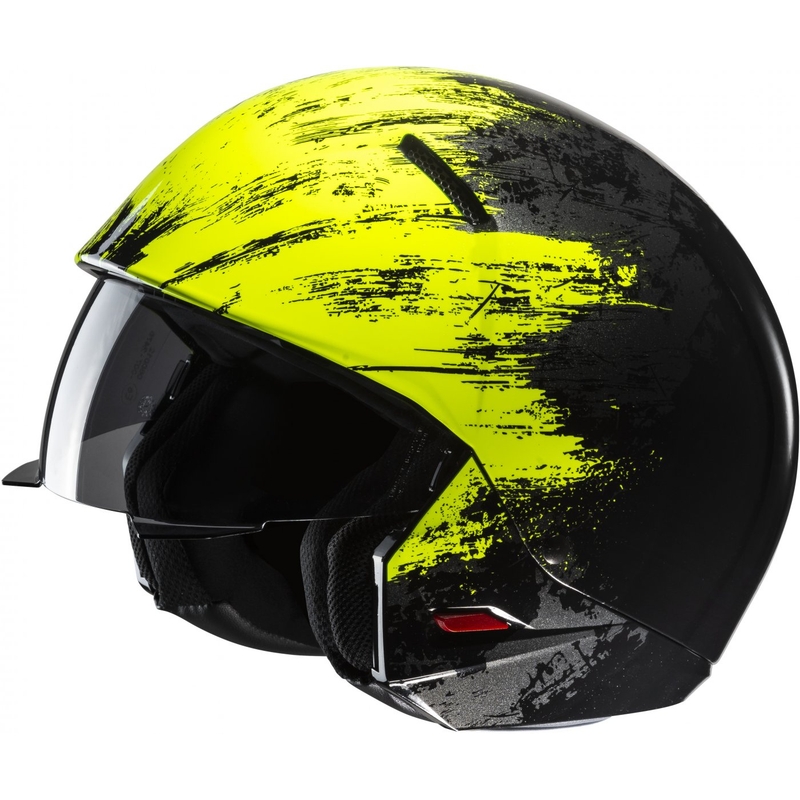 HJC i20 Furia MC3H nyitott bukósisak maszkkal fekete-fluo sárga