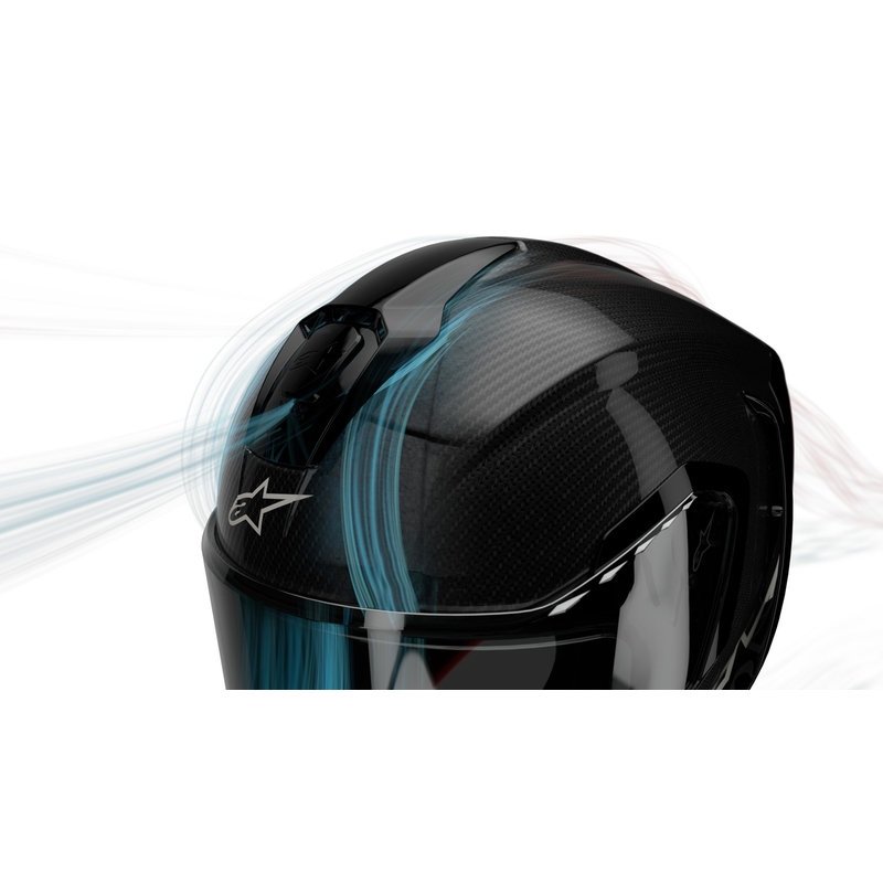 Integrált motoros sisak Alpinestars Supertech R-10 Solid szénfehér matt