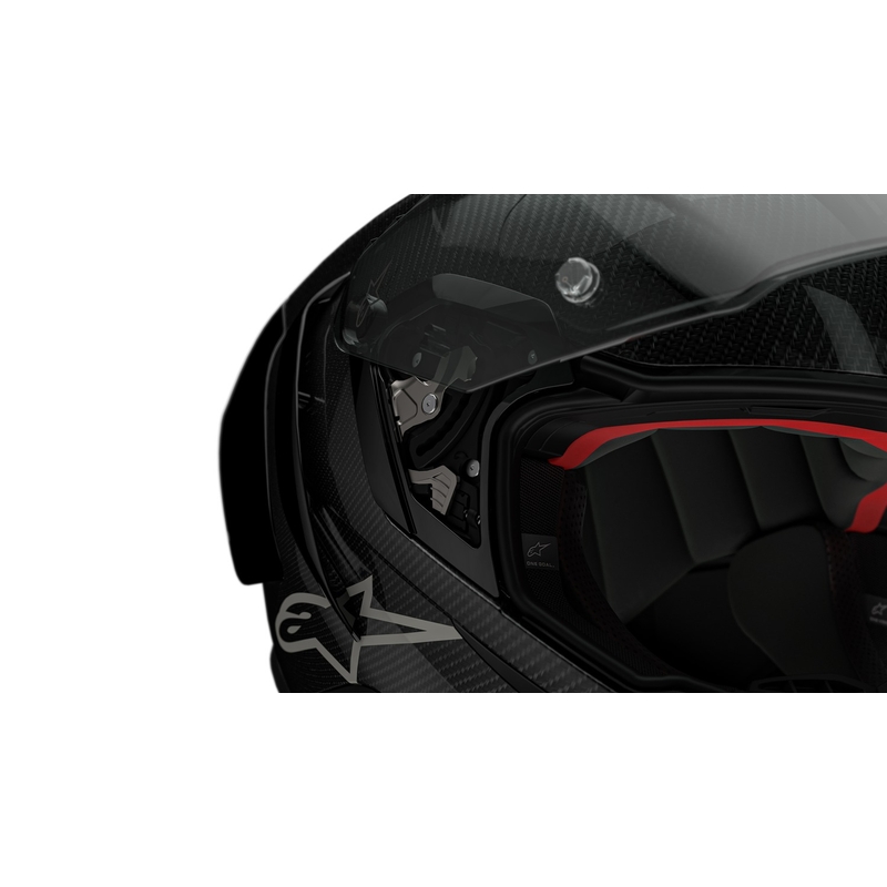 Integrált motoros sisak Alpinestars Supertech R-10 Solid szénfehér matt