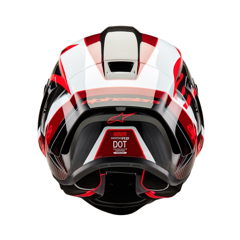 Alpinestars Supertech R-10 Team carbon zárt bukósisak piros-fehér