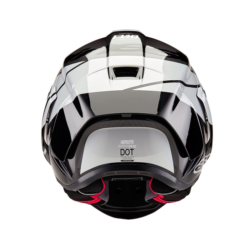 Alpinestars Supertech R-10 Element karbon teljes arcvédős bukósisak ezüst-fekete