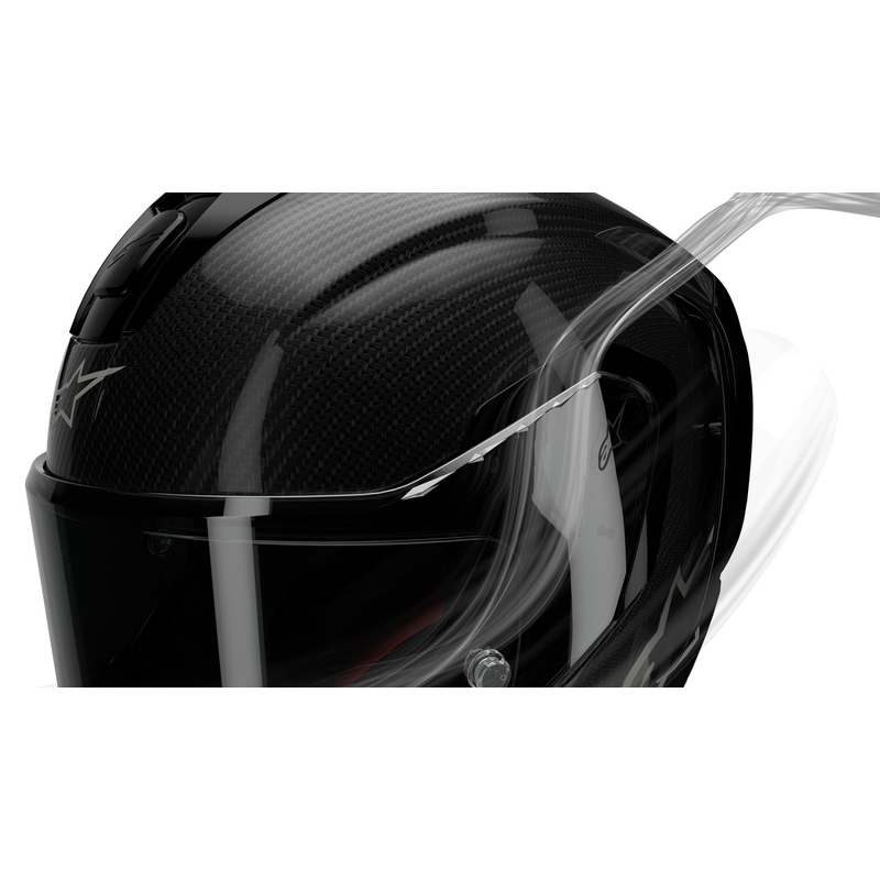 Alpinestars Supertech R-10 Element karbon teljes arcvédős bukósisak ezüst-fekete