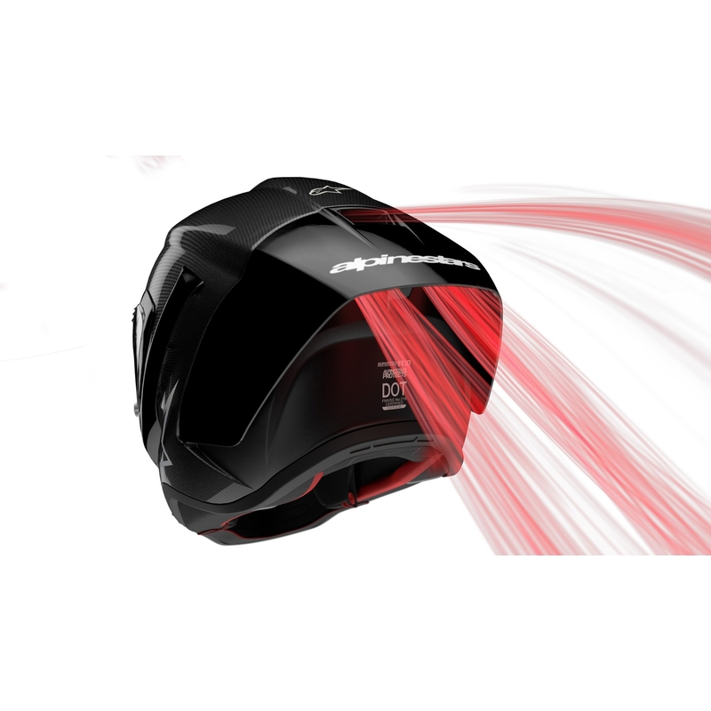 Alpinestars Supertech R-10 Element karbon teljes arcvédős bukósisak ezüst-fekete