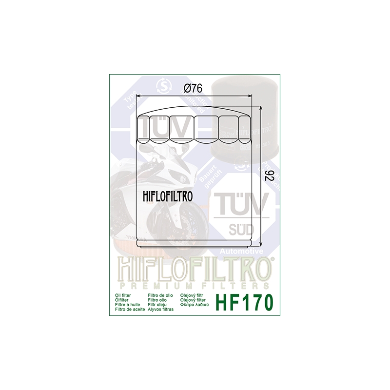 Olajszűrő HIFLOFILTRO fekete