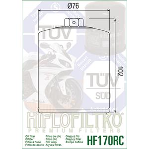 Olajszűrő HIFLOFILTRO HF170BRC Versenymotor fekete