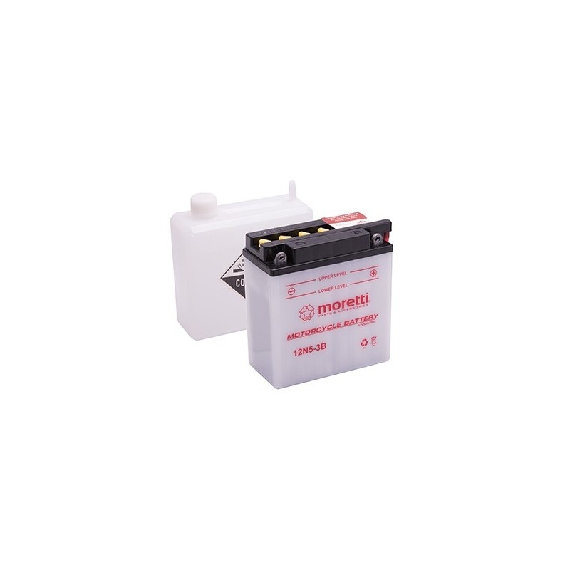 Hagyományos motorkerékpár akkumulátor Moretti 12N5-3B, 12V 5Ah