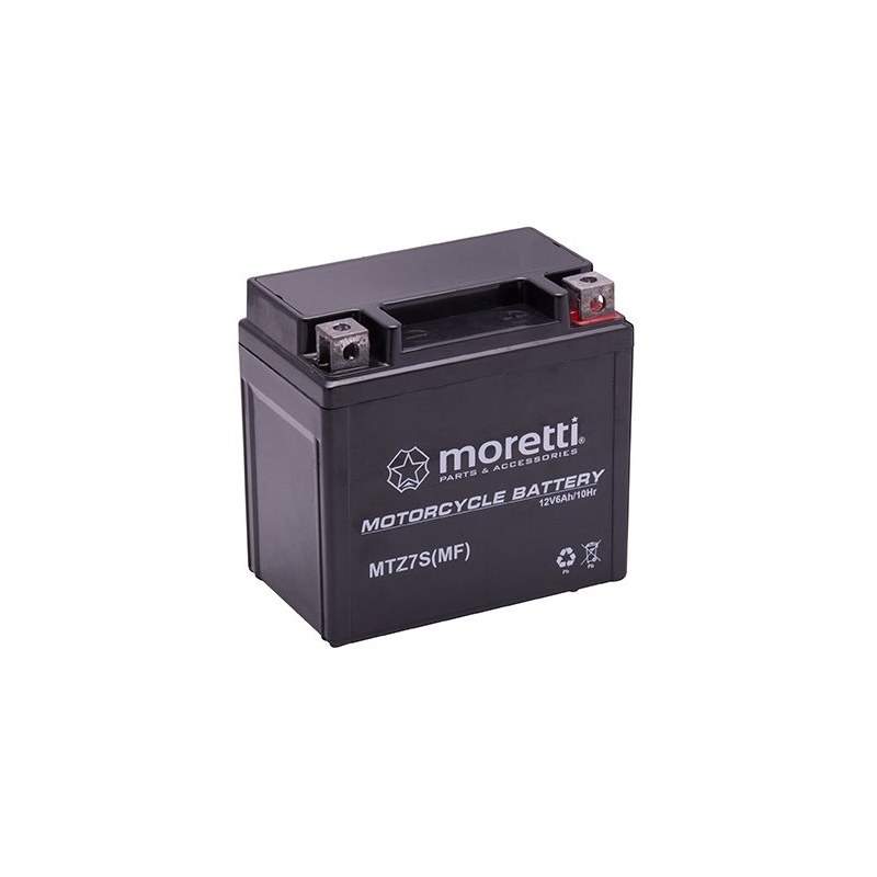 Karbantartást nem igénylő zselés akkumulátor Moretti MTZ7S, 12V 6Ah