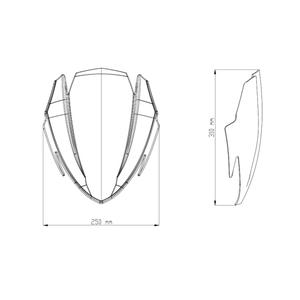 Windshield PUIG NEW. GEN SPORT 9435F dark smoke