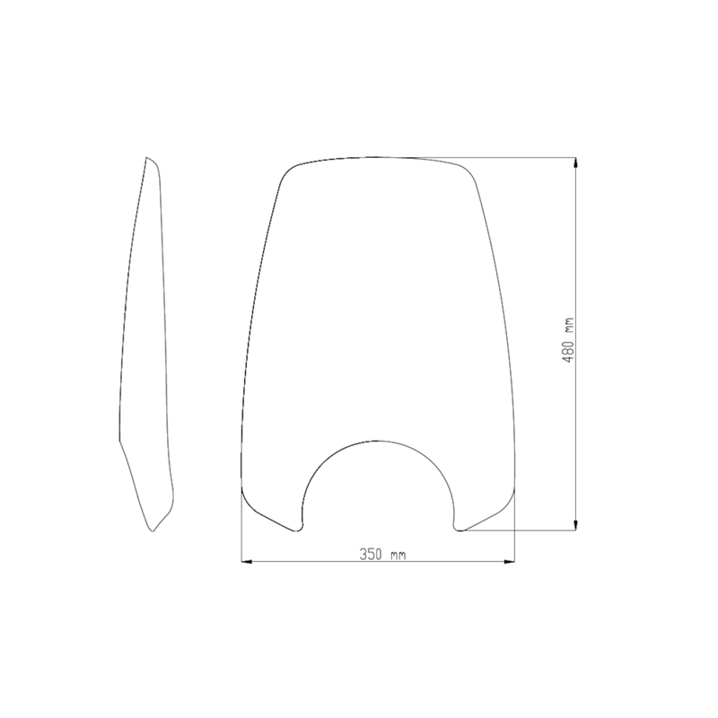 Windshield PUIG NEW. GEN TOURING fekete részére YAMAHA XV 950 2014-2020