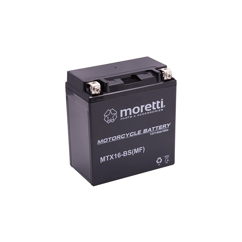 Karbantartást nem igénylő zselés akkumulátor Moretti MTX16-BS, 12V 14Ah