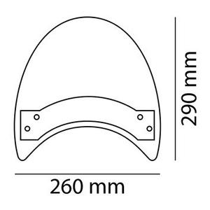 Windshield PUIG ROADSTER 5932W áttetsző universal, fixations on handelbar