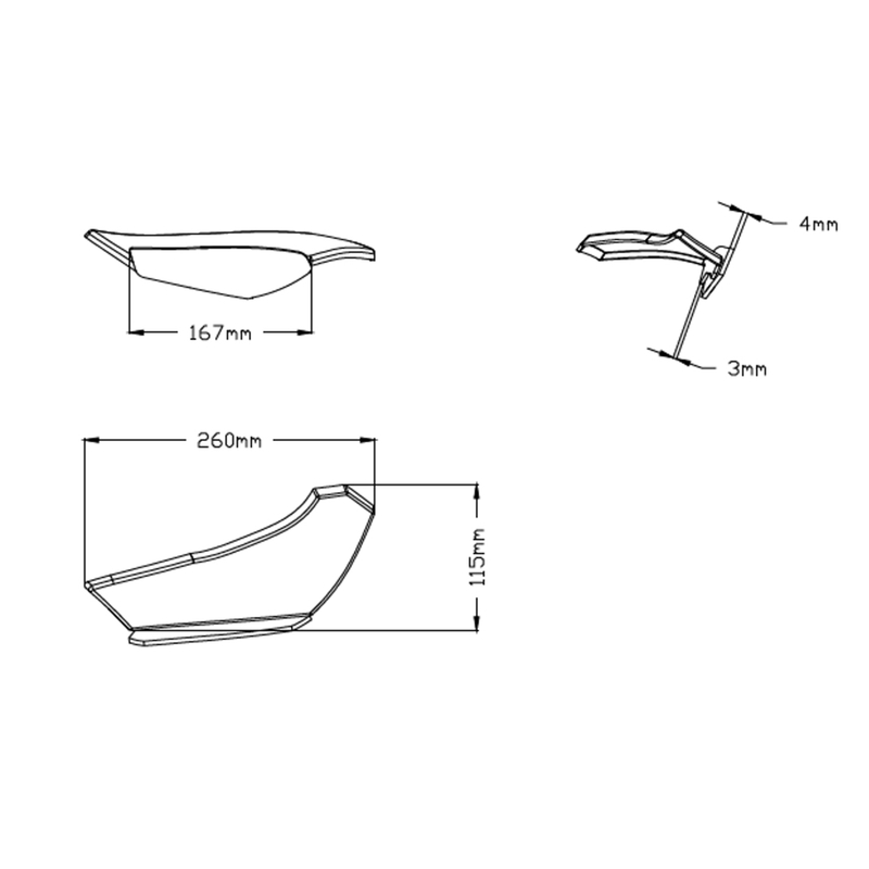 Side spoilers PUIG DOWNFORCE fekete