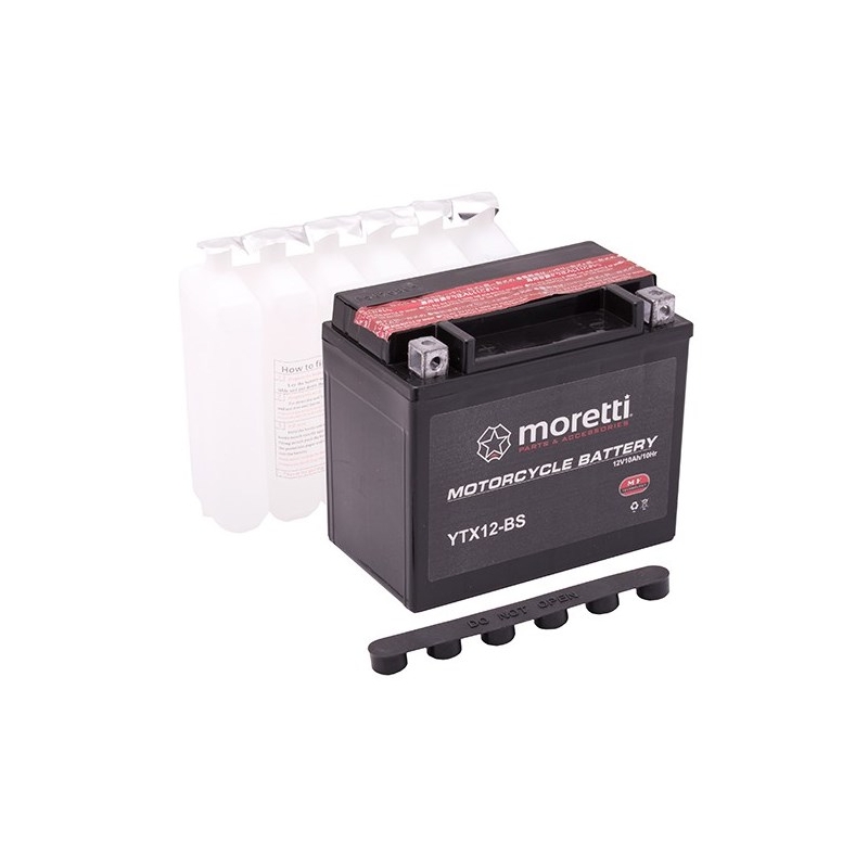 Hagyományos motorkerékpár akkumulátor Moretti MTX12-BS, 12V 10Ah