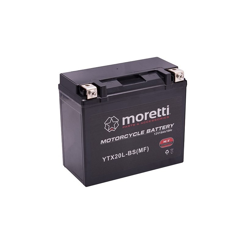 Karbantartást nem igénylő zselés akkumulátor Moretti MTX20L-BS, 12V 18Ah