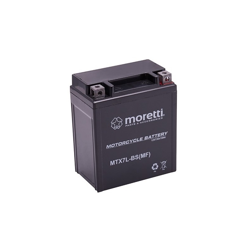 Karbantartást nem igénylő zselés akkumulátor Moretti MTX7L-BS, 12V 7Ah