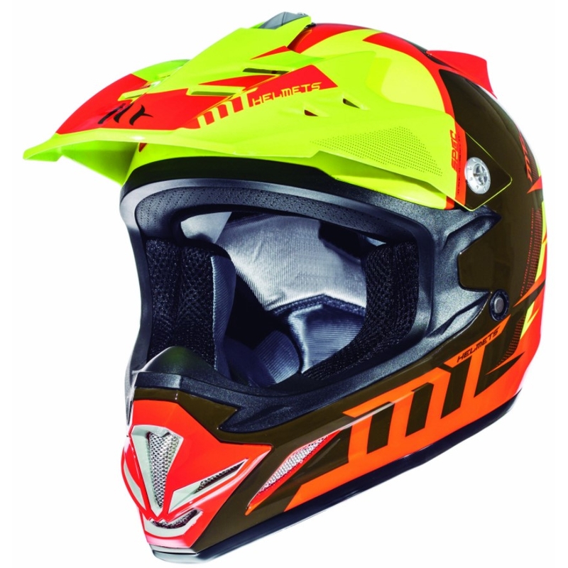 Gyerekek Motocross motoros sisak MT MX-2 Spec Fluo narancssárga