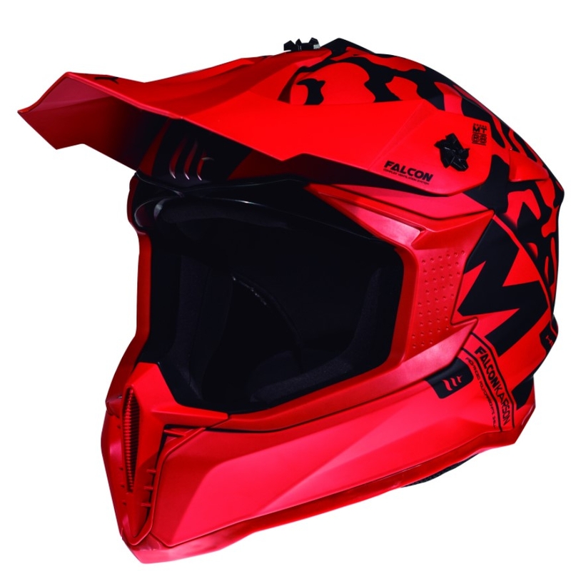 Motocross sisak MT Falcon Karson piros matt
