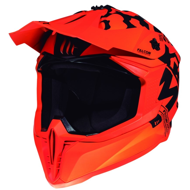 Motocross sisak MT Falcon Karson fluo narancs matt