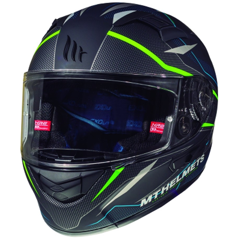 Integrált motorkerékpár sisak MT Kre Intrepid SV fekete matt fluo zöld kiárusítás