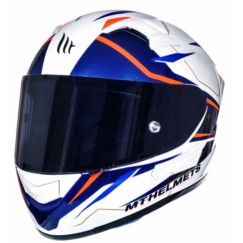 Integrált motoros sisak MT Kre Intrepid SV fehér fluo piros