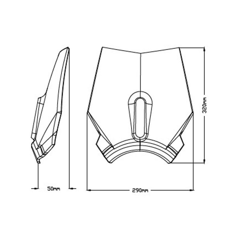 Windshield PUIG NEW GEN. SPORT fekete