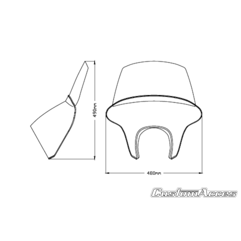 Windscreen PUIG BATWING SML smoke hosszú