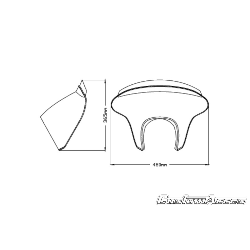 Windscreen PUIG BATWING SML smoke rövid