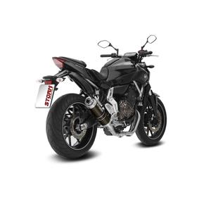 Teljes kipufogó rendszer 2x1 STORM GP Y.045.LXSB Acélos fekete