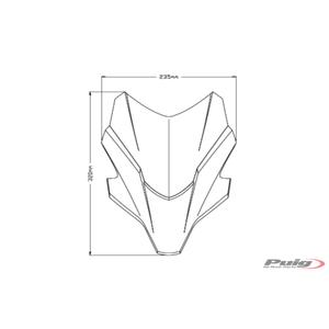 Windshield PUIG NEW. GEN SPORT 20618N fekete