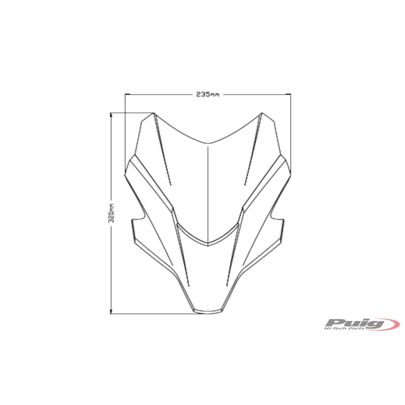 Windshield PUIG NEW GEN. SPORT piros