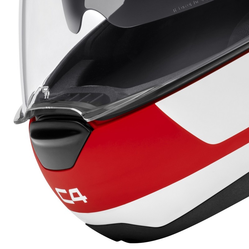 Billenő sisak motorkerékpárhoz Schuberth C4 fehér-piros eladó kiárusítás