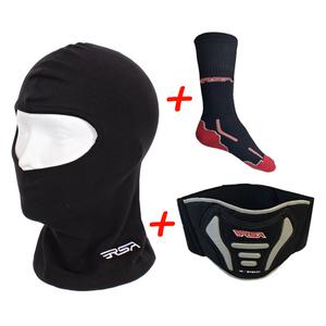 Szett: RSA motoros maszk + zokni + vesevédő