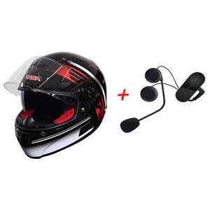 SET: Přilba na motorku RSA SR-01 + Bluetooth Intercom s FM do přilby