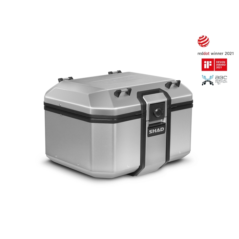 Complete set of aluminum cases SHAD TERRA, 48L topcase + 36L / 47L side cases, including mounting kit and plate SHAD YAMAHA Tenere 700 XTZ690