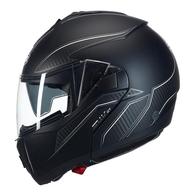 Billenő motoros sisak CMS SUV GT ST fekete-fehér