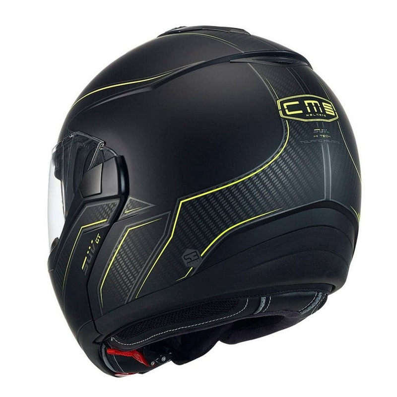 Billenő motoros sisak CMS SUV GT ST fekete-fluo sárga