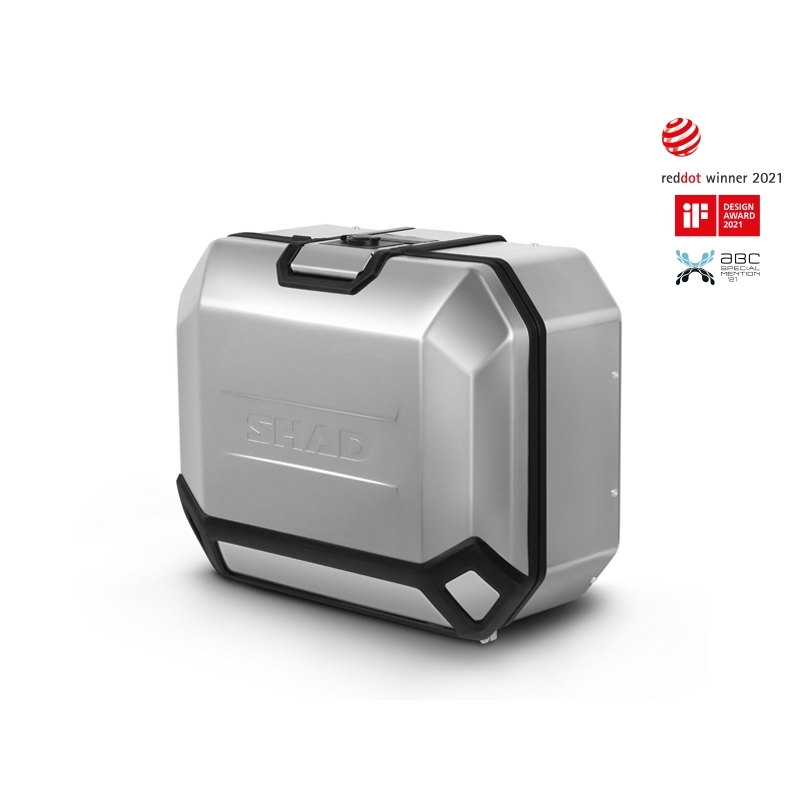 Complete set of aluminum cases SHAD TERRA, 37L topcase + 36L / 36L side cases, including mounting kit and plate SHAD HONDA X-ADV 750