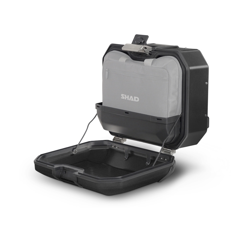 Complete set of black side aluminum cases 36L / 47L SHAD TERRA BLACK including mounting kit SHAD BMW R 1200 GS/ R 1200 GS Adventure/ R 1250 GS/ R 1250 GS Adventure