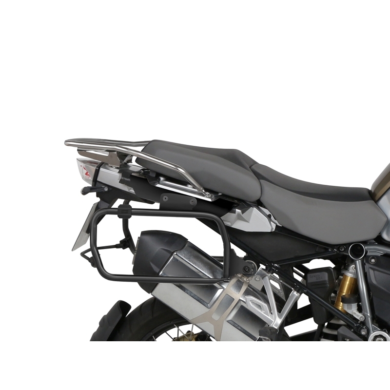 Complete set of black side aluminum cases 36L / 47L SHAD TERRA BLACK including mounting kit SHAD BMW R 1200 GS/ R 1200 GS Adventure/ R 1250 GS/ R 1250 GS Adventure