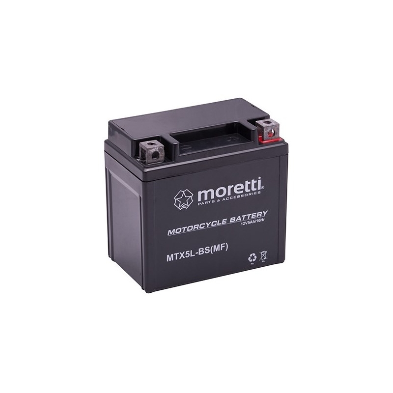 Karbantartást nem igénylő zselés akkumulátor Moretti MTX5L-BS, 12V 5Ah