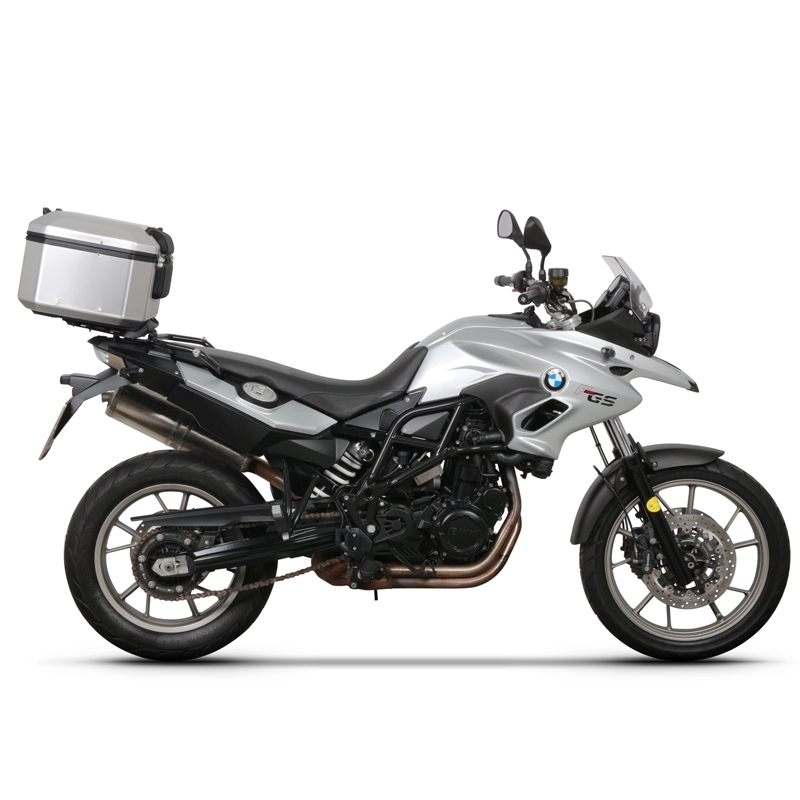 Complete set of black aluminum cases SHAD TERRA, 37L topcase + 36L / 47L side cases, including mounting kit and plate SHAD BMW F 650 GS/ F 700 GS/ F 800 GS