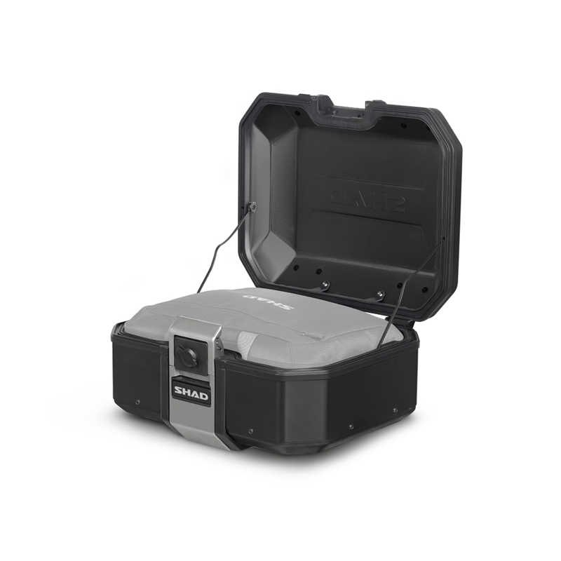 Complete set of 47L / 47L SHAD TERRA BLACK aluminum side cases, including mounting kit SHAD YAMAHA MT-09 Tracer / Tracer 900