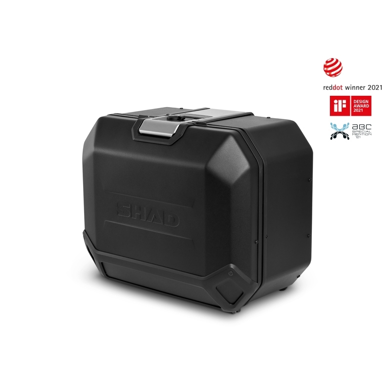 Complete set of 47L / 47L SHAD TERRA BLACK aluminum side cases, including mounting kit SHAD HONDA X-ADV 750