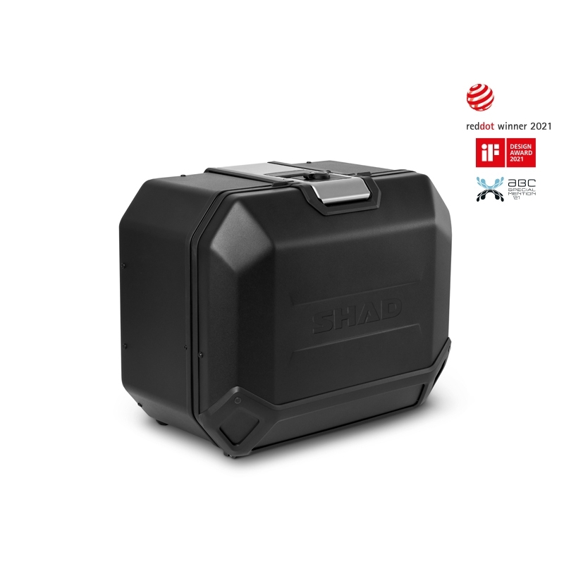 Complete set of 47L / 47L SHAD TERRA BLACK aluminum side cases, including mounting kit SHAD HONDA X-ADV 750